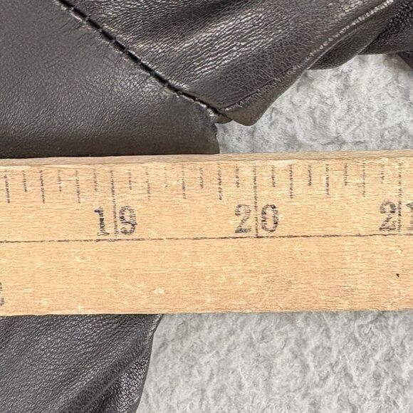 Vintage Leather Jacket Stone Mountain Mod Moto Genuine Leather Minimalist - Picture 6 of 12